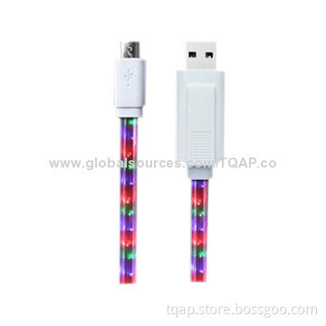 LED Flashlight (3-fiber wire) USB Cables with 1.0m Length